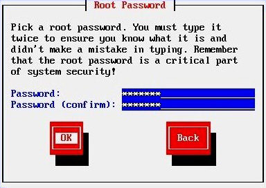 Root 密码屏幕