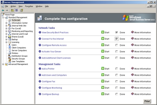 如何配置小型企业服务器windows small business server 2003 R2远程服务